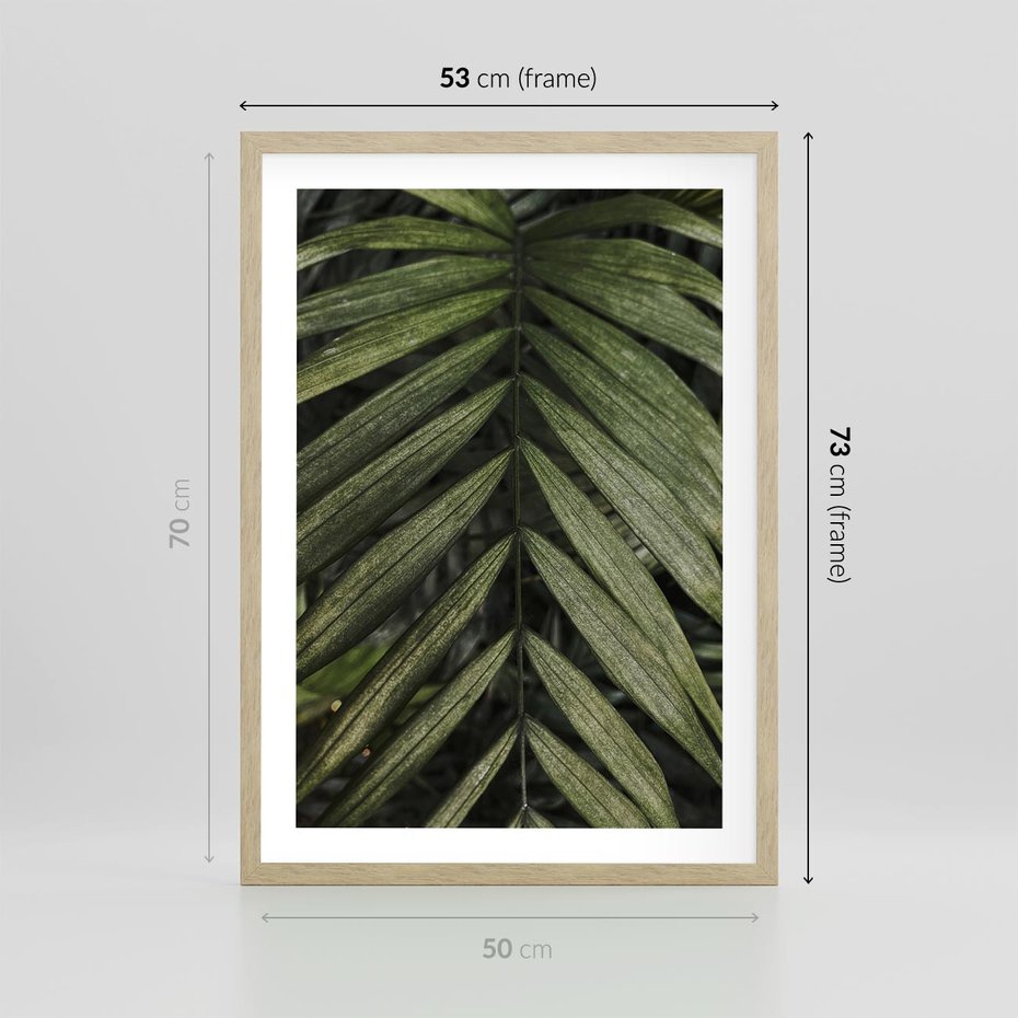 Plakat w ramie 50x70 - W Liściach Ukryte - zdjęcie, fotografia - rama drewno
