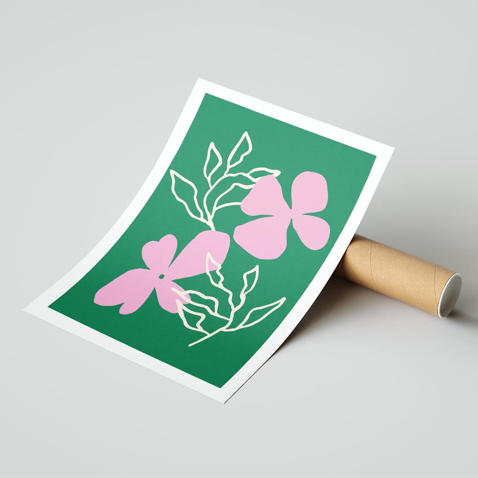 Plakat bez ramy 50x70 - Wewnętrzne Fale - abstrakcyjny plakat, boho styl