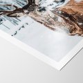 Plakat bez ramy 21x30 - Jeleń na Zdjęciu pod Śniegiem - jeleń, zima