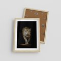 Plakat w ramie 30x40 - Elegancja lamparta - lampart, pantera - rama drewno