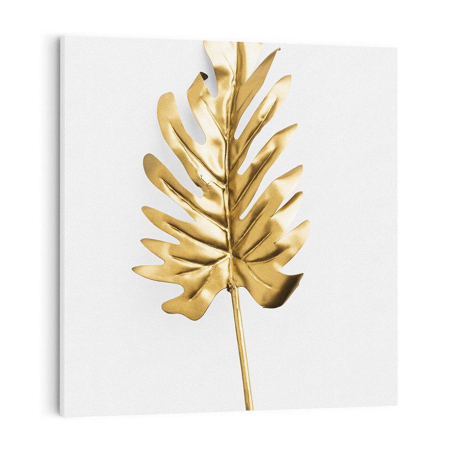 Obraz na płótnie 70x70 - Ponadczasowy Urok - złote, liście