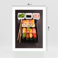 Plakat bez ramy 30x40 - Kulinarne podróże do Japonii - sushi, japonia