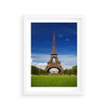 Plakat w ramie 30x40 - Eiffla: symbole Paryża - Eiffla, Paryż - rama biała