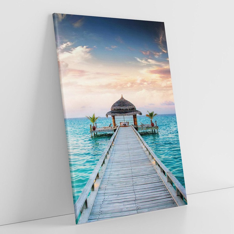 Obraz na płótnie 80x120 - Morski Pomost - morze, pomost