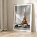 Plakat w ramie 50x70 - Echa Wieży Eiffla - wieża, Eiffla - rama drewno