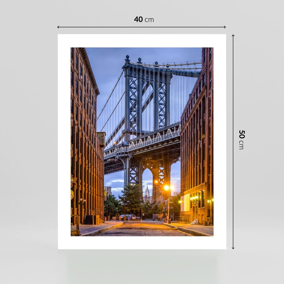 Plakat bez ramy 40x50 - Most w mieście - most, miasto