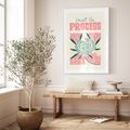 Plakat bez ramy 30x40 - Rozbijające Barwy - abstrakcyjny pastelowy kwiat, wyrazista typografia