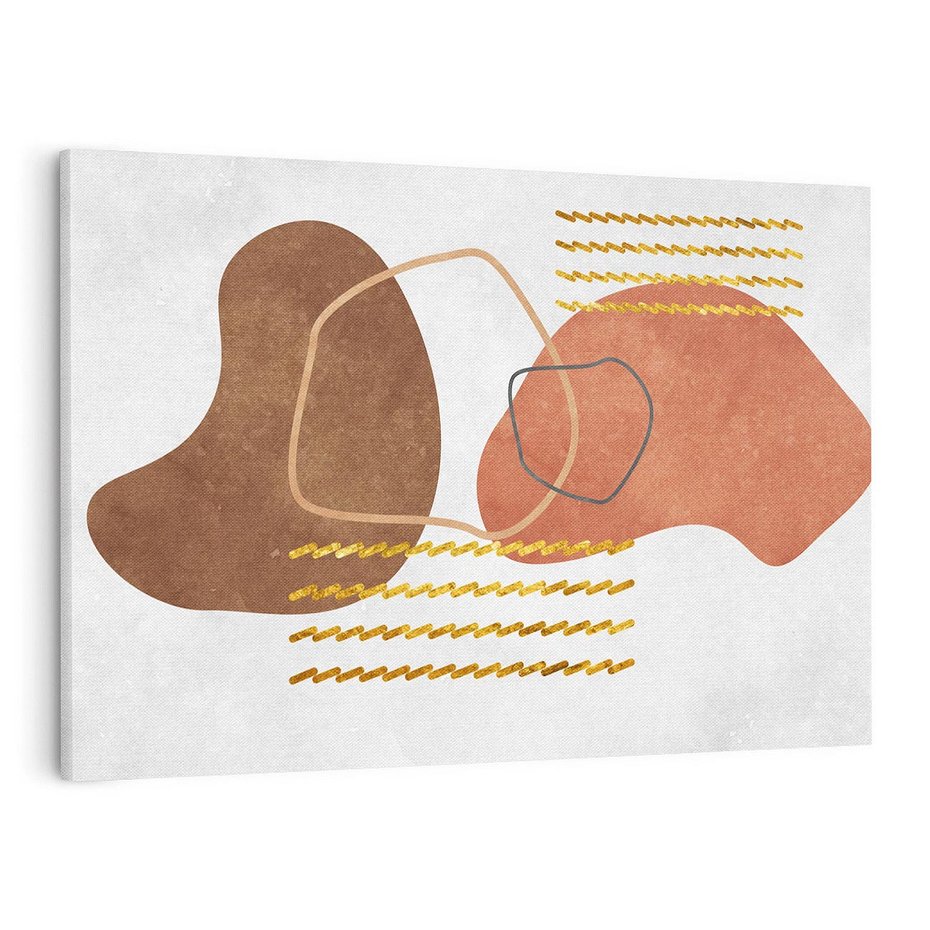 Obraz na płótnie 120x80 - Odbicie światła serca - abstrakcyjne rozlane plamy, boho styl