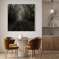 Obraz w ramie 50x50 - Urok Drogi - las, droga - rama drewno