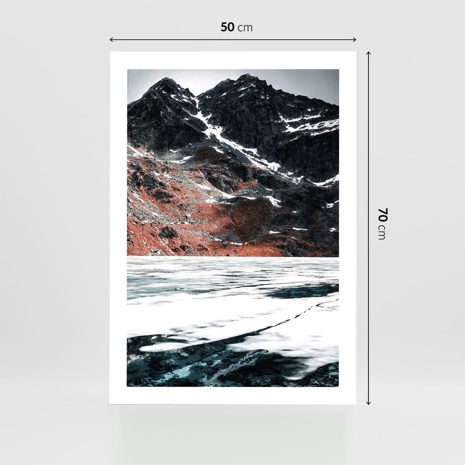 Plakat bez ramy 50x70 - Śnieżna Opowieść - górski krajobraz, zima w górach