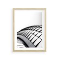 Plakat w ramie 30x40 - Dynamiczne Kształty - architektura, obłe kształty - rama drewno