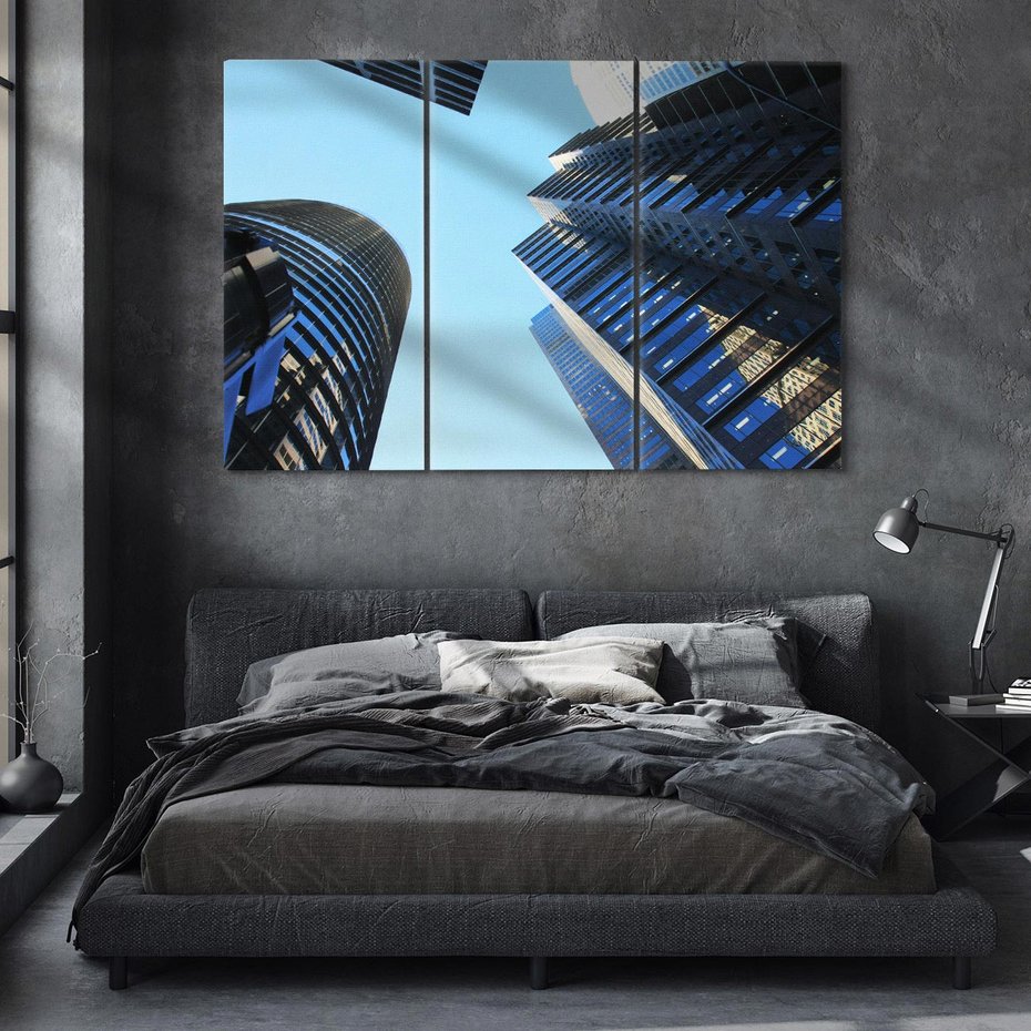 Obraz na płótnie 120x80 - Architektura wieżowców - Architektura, wieżowce