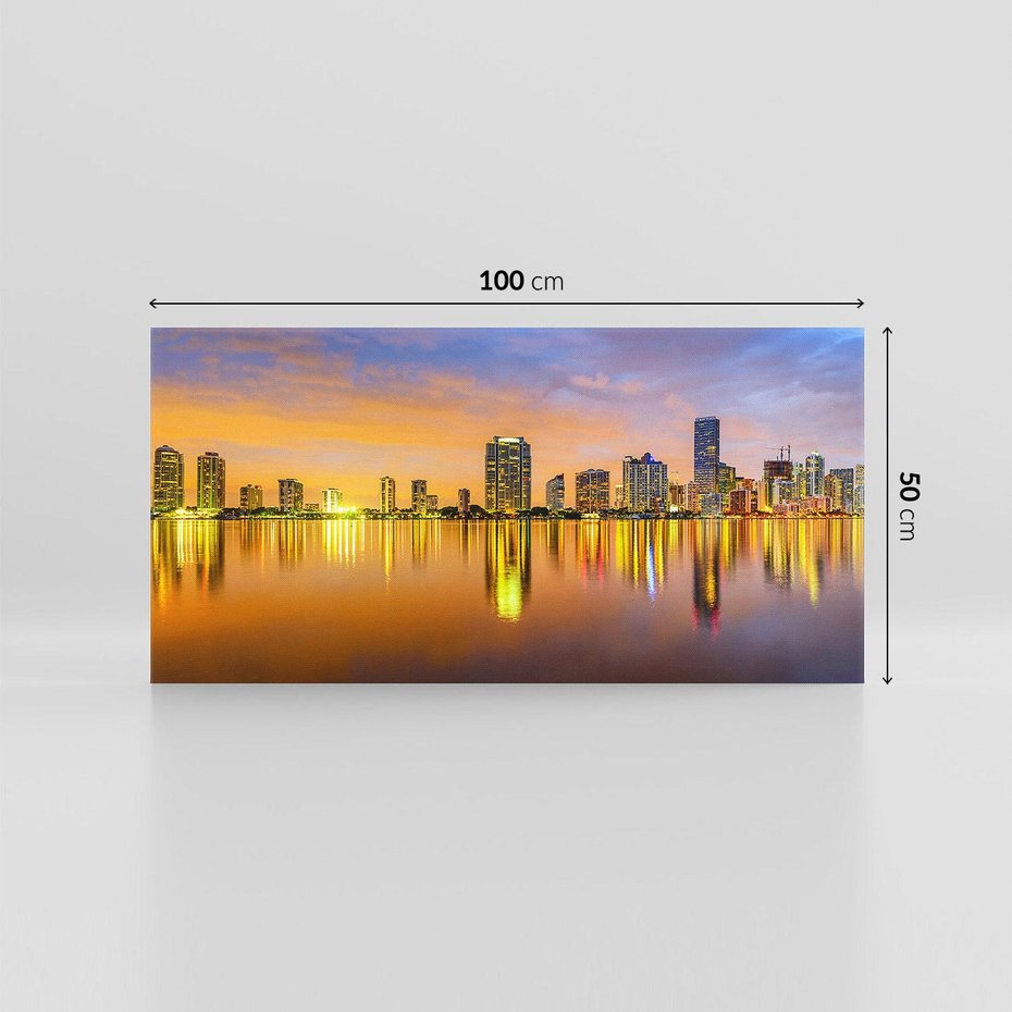 Obraz na płótnie 100x50 - miasto świateł - Miami, Floryda