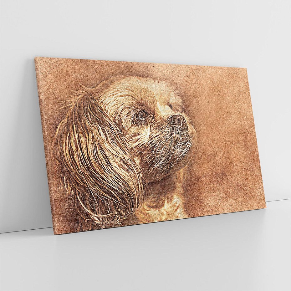 Obraz na płótnie 120x80 - Sztuka abstrakcyjna: Pies - pies, sztuka