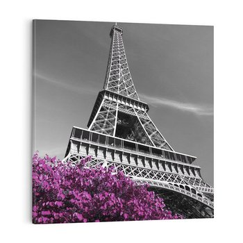 Obraz na płótnie 40x40 - Urok Eiffla w Paryżu - Eiffla, Paryż