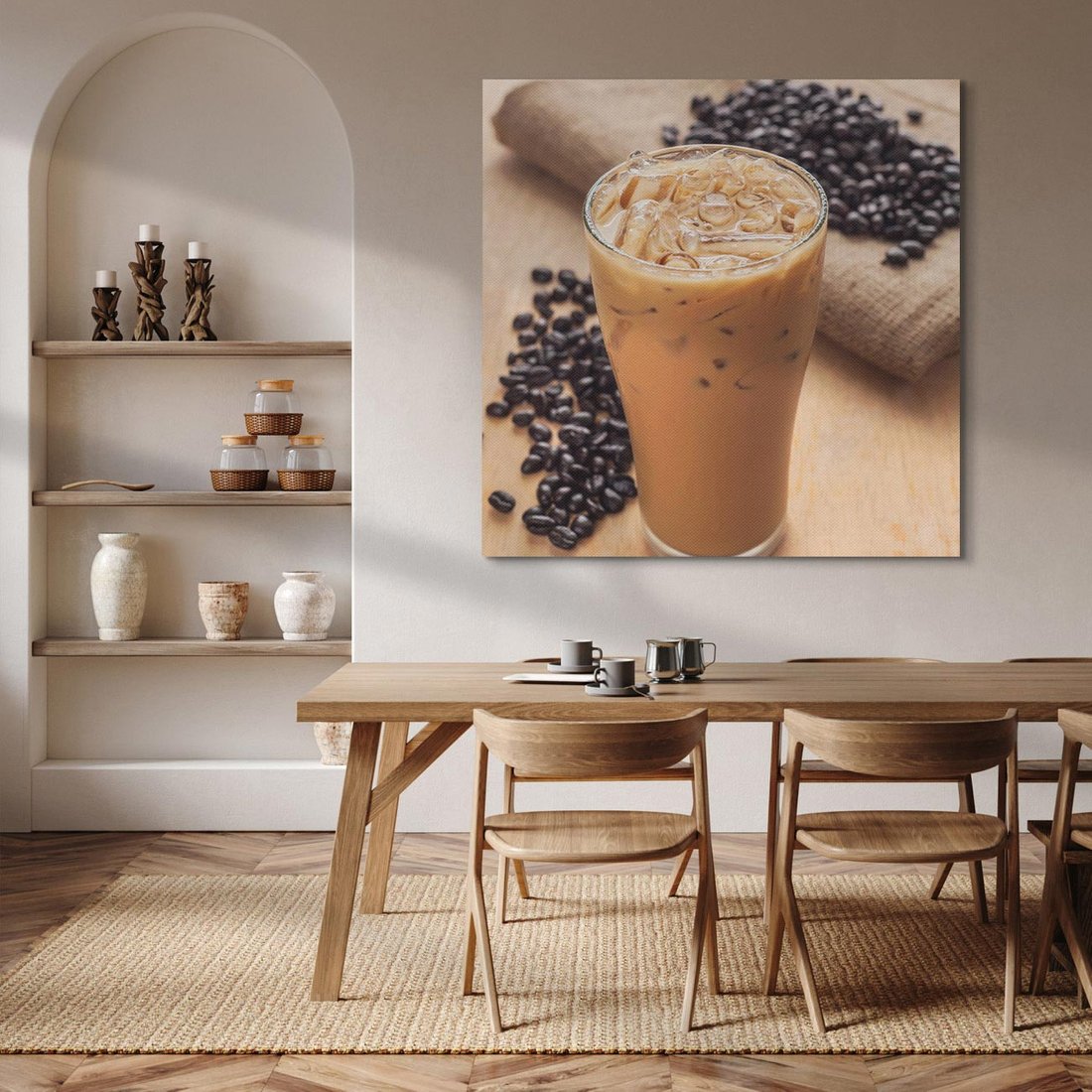 Obraz na płótnie 50x50 - Kawa ice coffee: orzeźwiający napój - kawa, ice