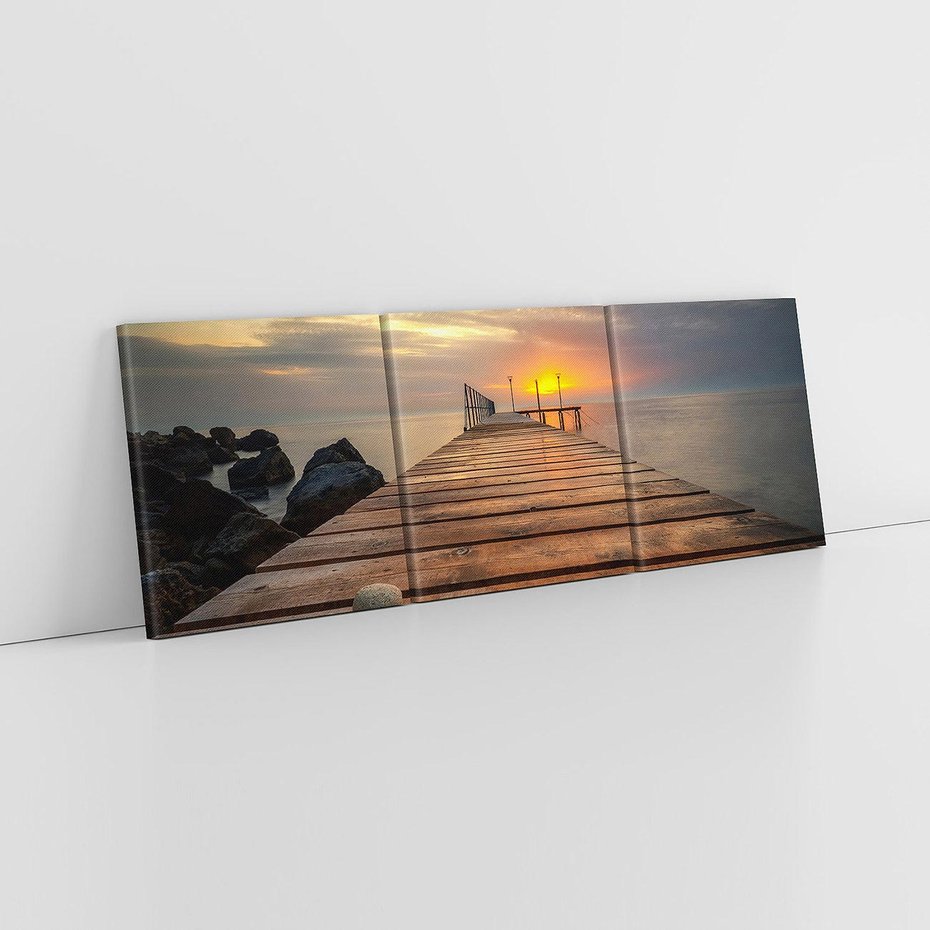 Obraz na płótnie 120x40 - Molo nad bułgarskim morzem - Bułgaria, molo