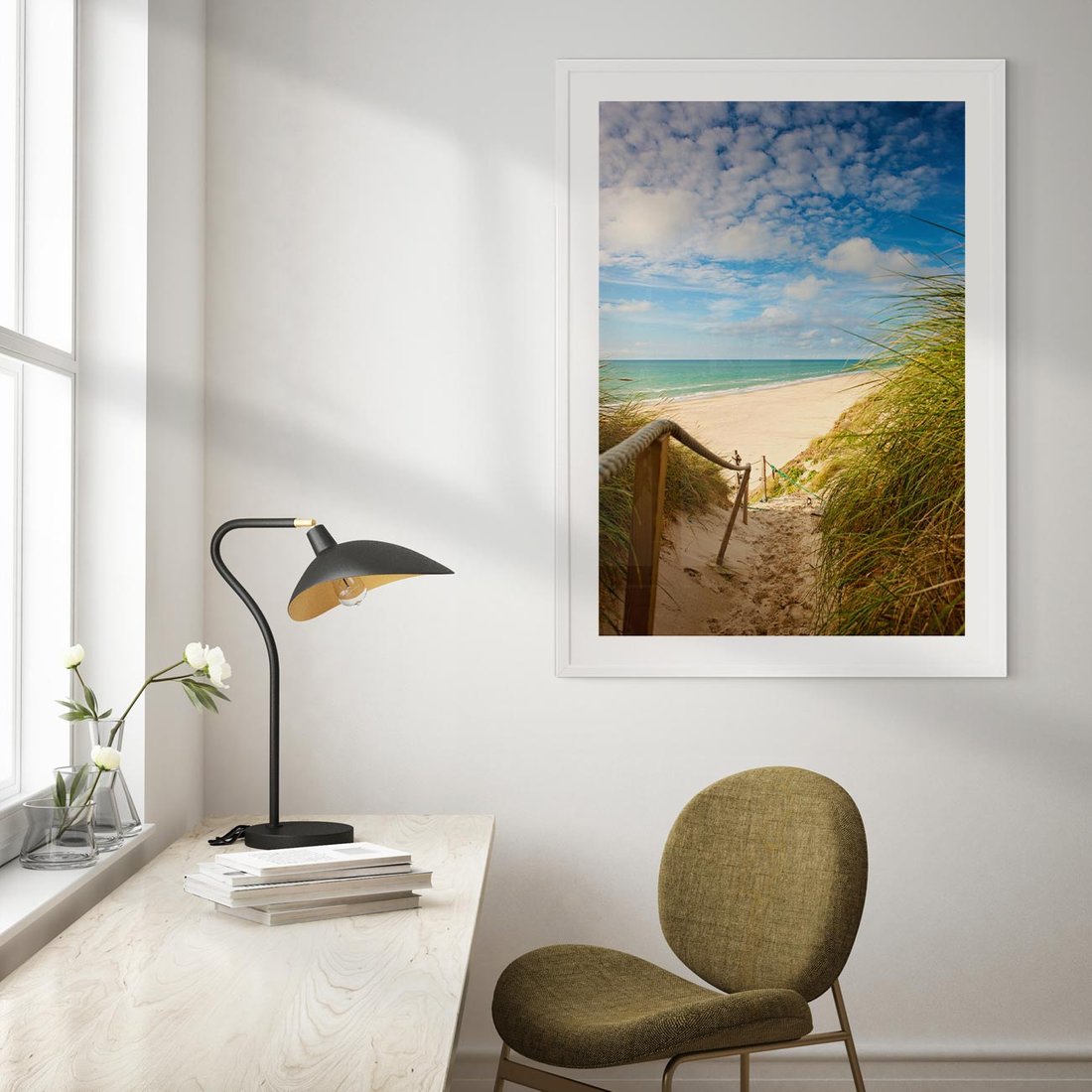 Plakat bez ramy 50x70 - Spokojna plaża nad Bałtykiem - plaża, Bałtyk