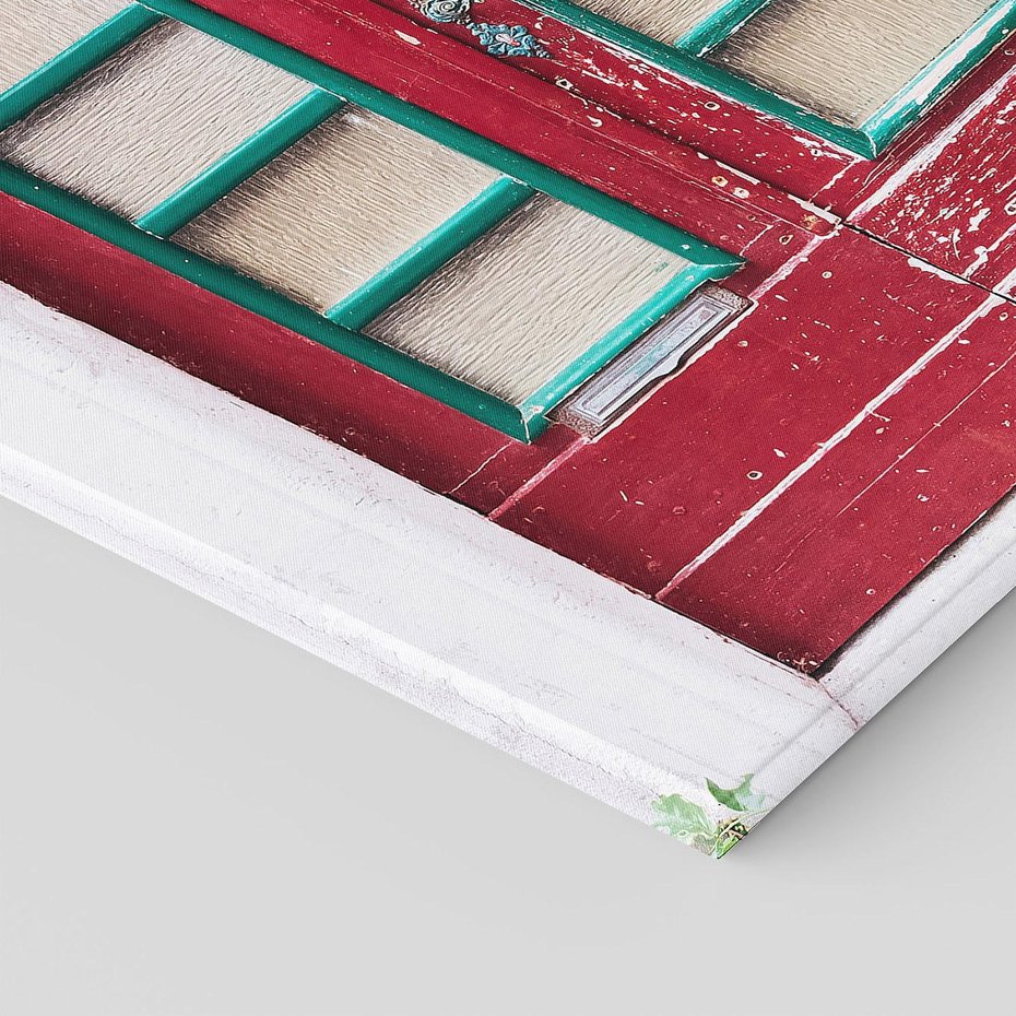 Obraz na płótnie 80x120 - Retro Przez Drzwi - drzwi, retro