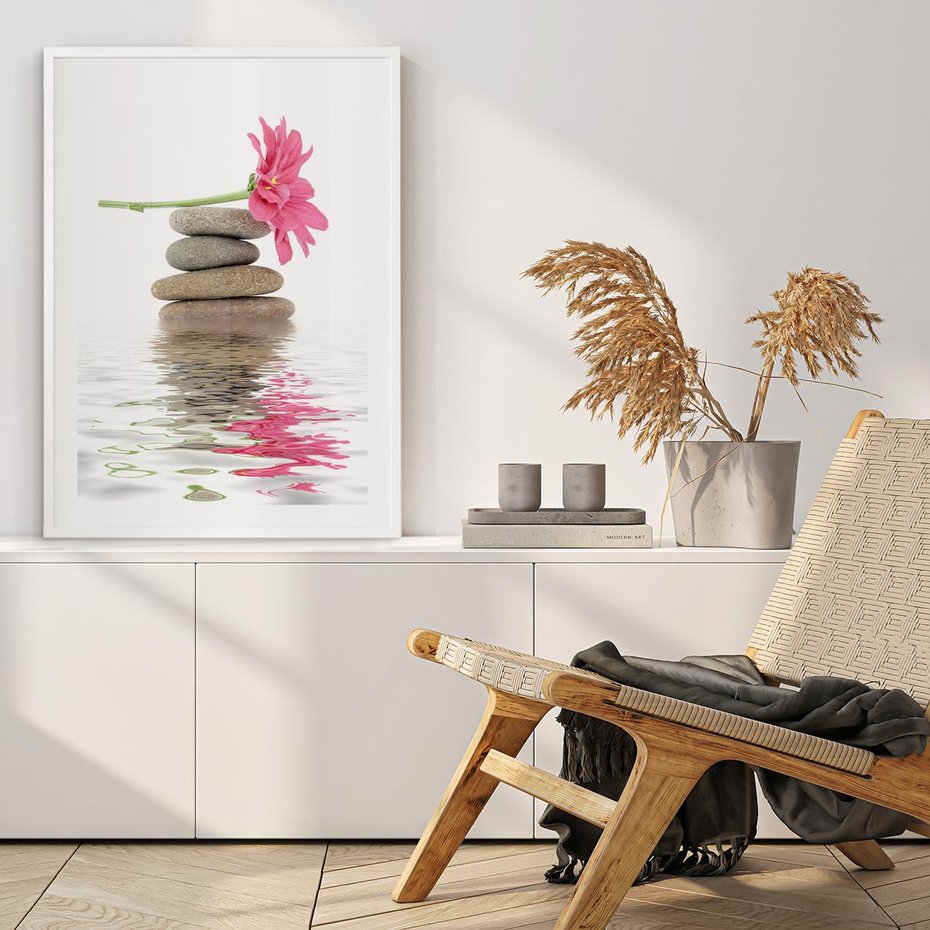 Plakat bez ramy 30x40 - Kwiatowe japońskie spa - japońskie, spa