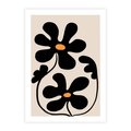 Plakat bez ramy 21x30 - Wyjątkowość Boho - minimalistyczny abstrakcyjny obraz, prymitywne kwiaty