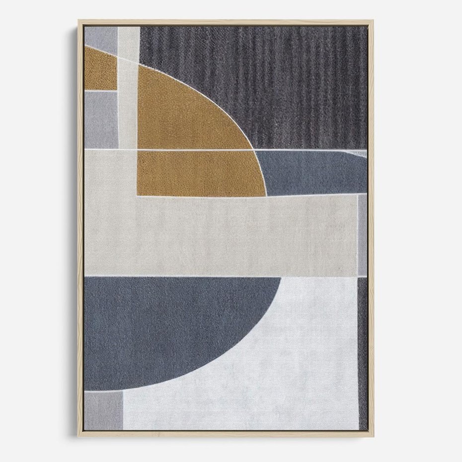 Obraz w ramie 70x100 - Odbicie wschodzącego jutra - graficzne kształty, geometria - rama drewno