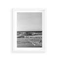 Plakat w ramie 30x40 - Słuchaj Śpiewu Fal - morze, fale - rama biała