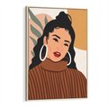 Obraz w ramie 50x70 - Kobiece Wibracje - nowoczesny plakat, styl retro - rama drewno