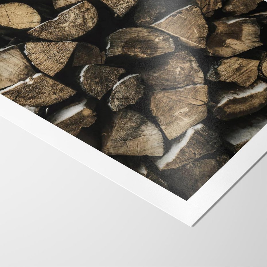 Plakat bez ramy 21x30 - Piękno Prostej Formy - drewno, kłody