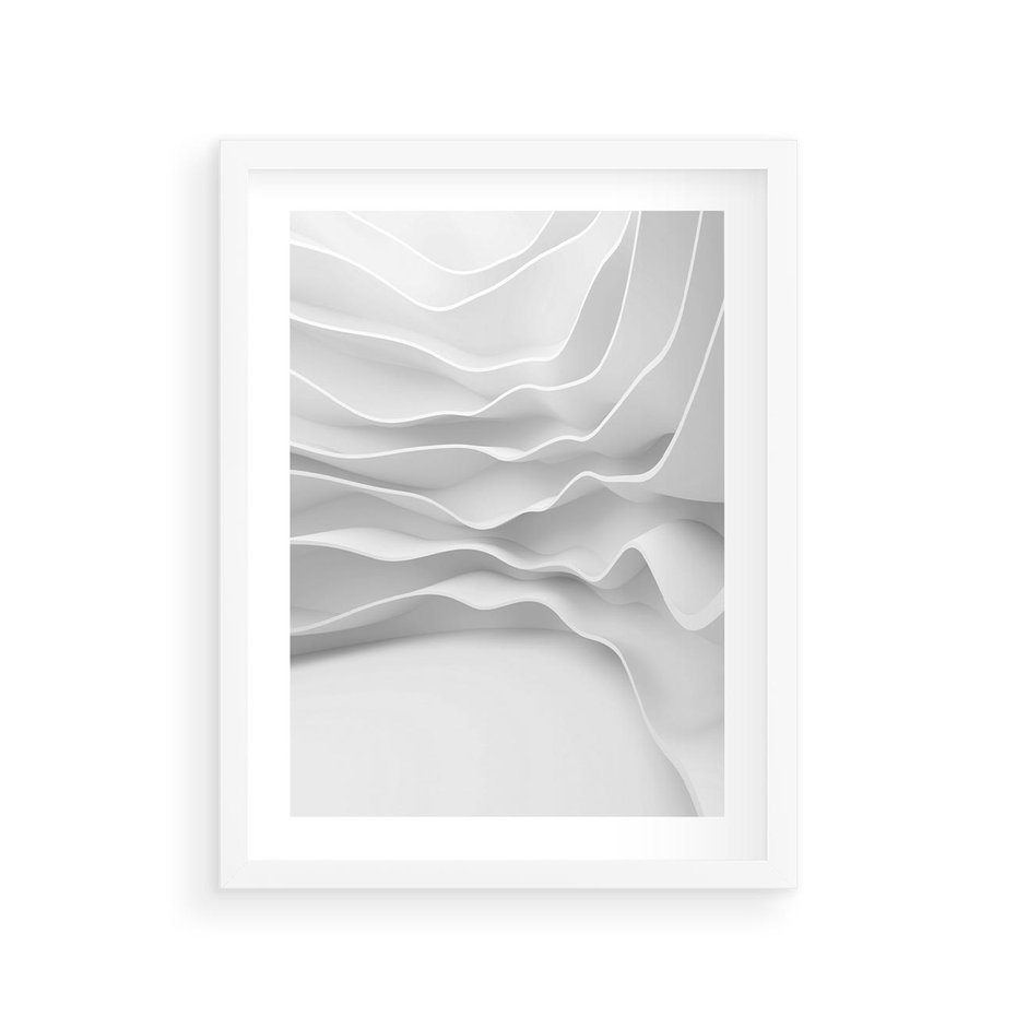 Plakat w ramie 30x40 - Żywa Natur - 3d, abstrakcja - rama biała
