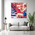 Obraz na płótnie 60x60 - Ikoniczna Uroda - retro, Marylin Monroe