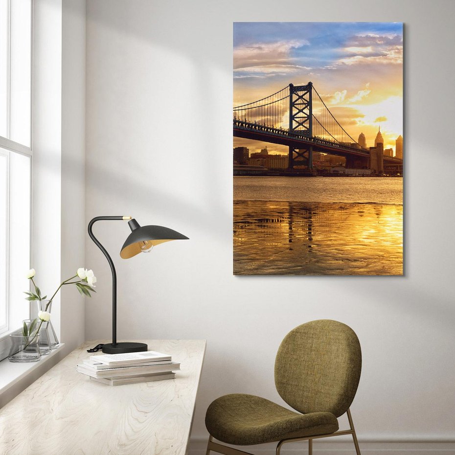 Obraz na płótnie 50x70 - Most w mieście - most, miasto