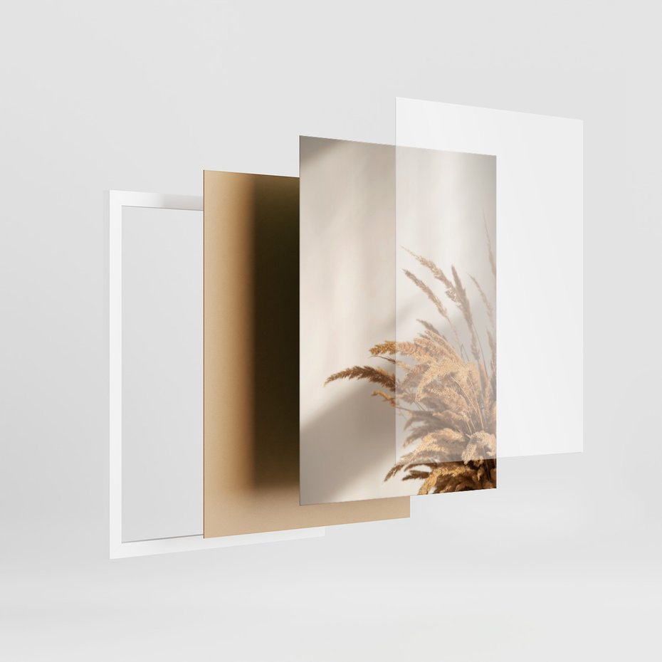 Zestaw obrazy w ramie 40x50 galeria - Boho, pampas, łapacz, snów - rama biała