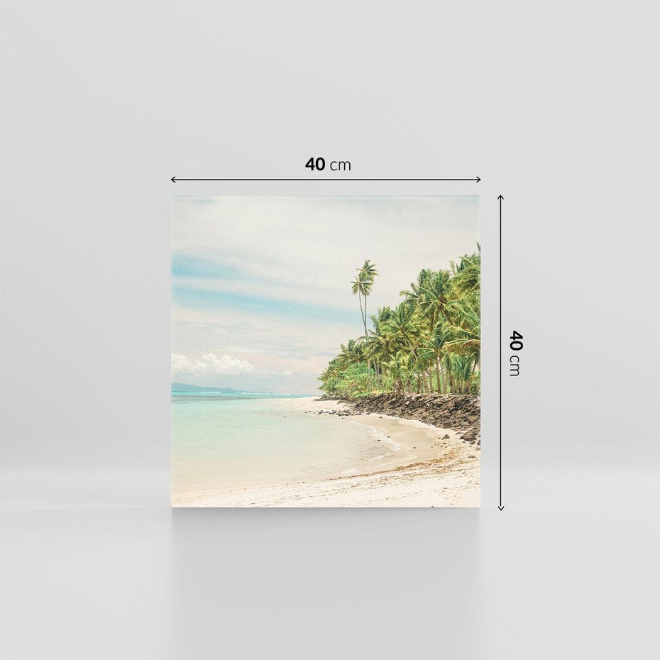 Obraz na płótnie 40x40 - Uczta Egzotycznych Marzeń - fotografia, rajska plaża