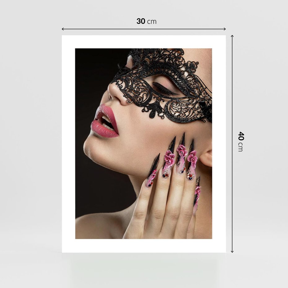 Plakat bez ramy 30x40 - Piękno na tipsach - beauty, manicure