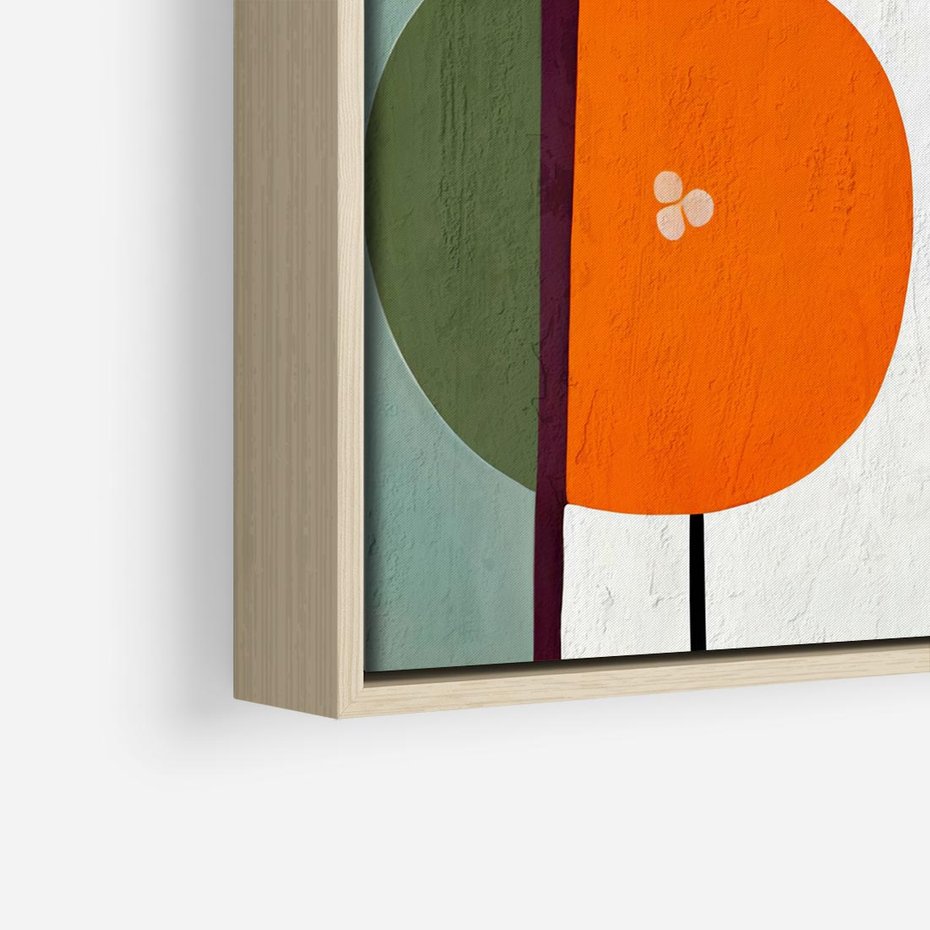 Obraz w ramie 80x80 - Migotliwa Aura Serca - abstrakcyjny obraz olejny, dziwne formy - rama drewno