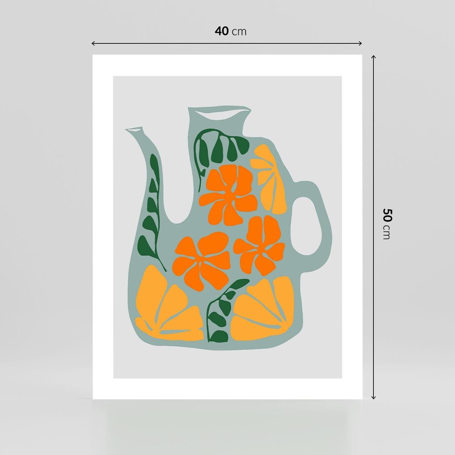 Plakat bez ramy 40x50 - Kolorystyczna Ekspresja - czajnik, abstrakcja