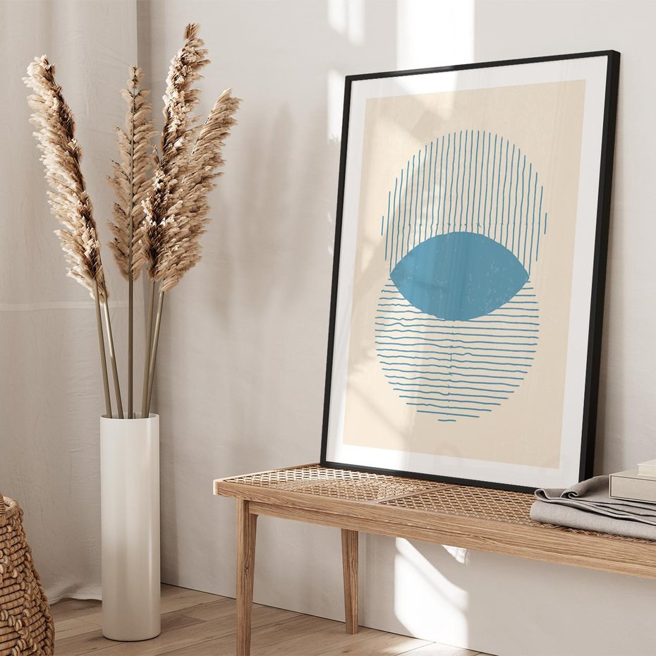 Plakat bez ramy 40x50 - Wnętrza Refleksji - geometryczne kształty, koła