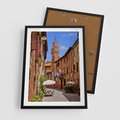 Plakat w ramie 50x70 - Urok włoskich uliczek - włoskie, uliczki - rama czarna