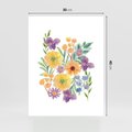 Plakat bez ramy 30x40 - Kwiatowe Wibracje - akwarelowe polne kwiaty, minimalistyczny plakat