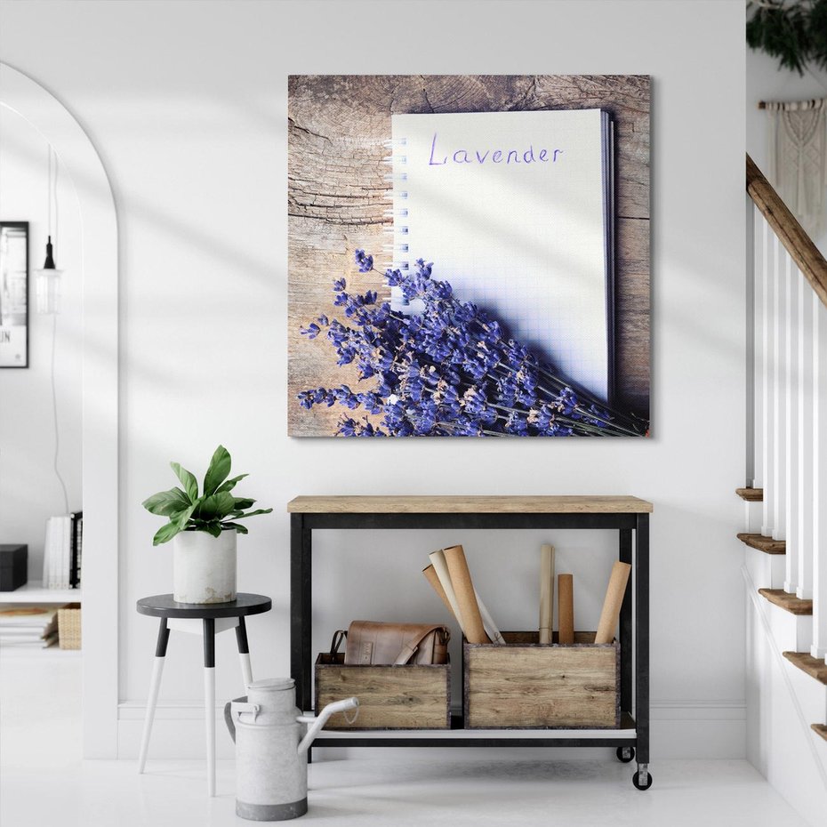 Obraz na płótnie 60x60 - Lawendowa Magia - lawenda, fiolet