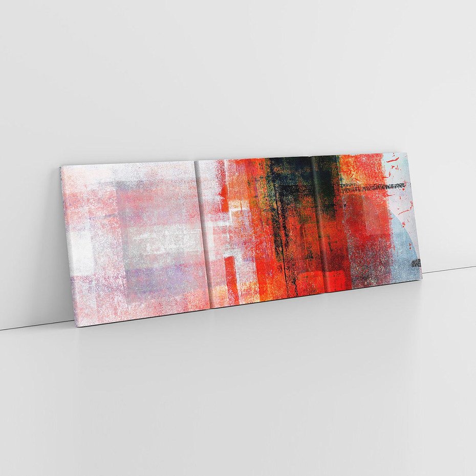 Obraz na płótnie 120x40 - Burza Emocji - wyrazista abstrakcyjna sztuka, dramatyzm