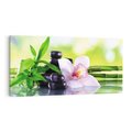 Obraz na płótnie 100x50 - Oaza Spokoju: Bambus, Kwiaty i Kamienie w SPA - bambus, kwiat