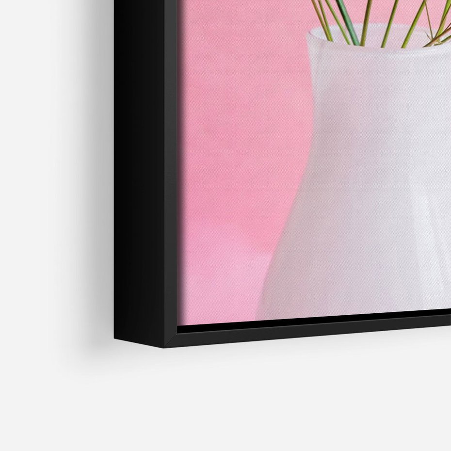 Obraz w ramie 70x100 - Przyjemność Złotej Natury - złote, liście - rama czarna