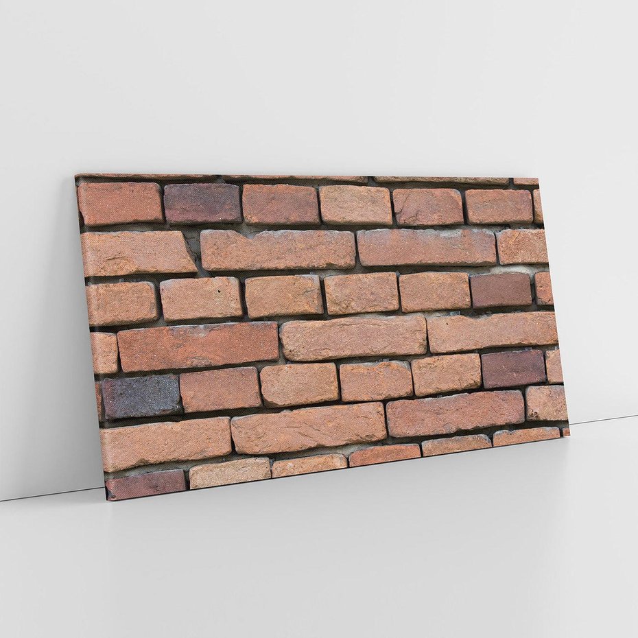 Obraz na płótnie 120x60 - Mur cegieł: industrialny urok - cegły, mur