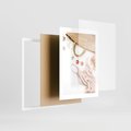 Plakat w ramie 30x40 - Moda na Plażę - kompozycja fashion, sukienka - rama biała