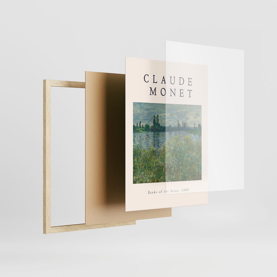 Zestaw obrazy w ramie 30x40 galeria - Monet, imprezjonizm, reprodukcja, sztuka - rama drewno