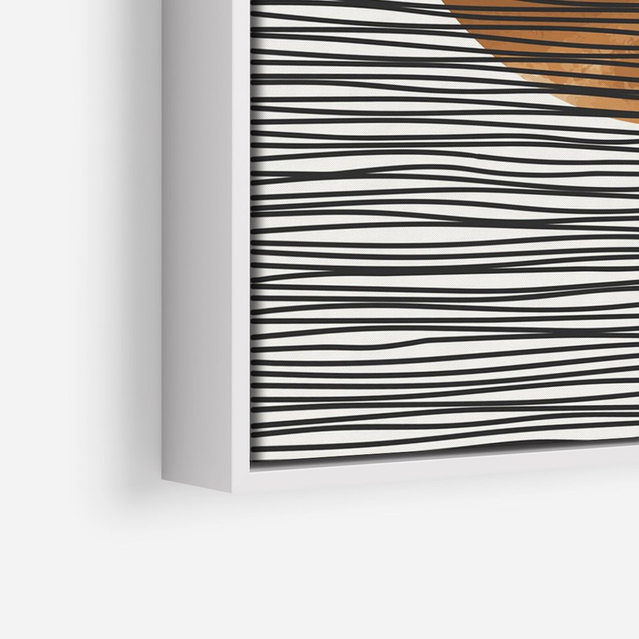 Obraz w ramie 80x120 - Okrąg Mocy - boho obraz, geometria - rama biała