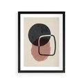 Plakat w ramie 30x40 - Abstrakcyjna Harmonia - abstrakcyjne nieregularne kształty, minimalistyczny plakat - rama czarna