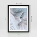 Plakat w ramie 40x50 - Abstrakcyjne Przestrzenie - geometria, 3D - rama czarna